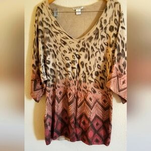 Alberto Makali womens animal leopard spots and geometric design sweater …
